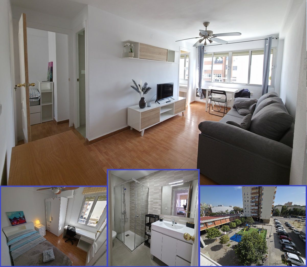 Exterior view of Flat for rent in  Sevilla Capital  with Air Conditioner, Heating and Furnished