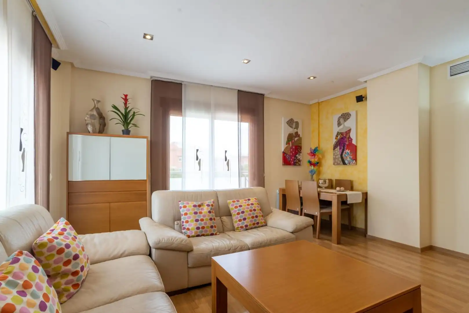 Living room of Flat for sale in Murcia  with Air Conditioner, Furnished and Balcony