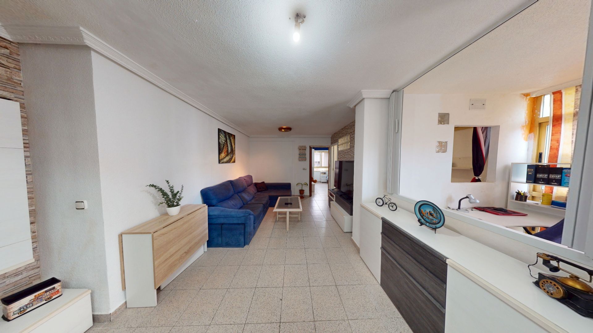 Sala de estar de Piso en venta en Alicante / Alacant con Amueblado