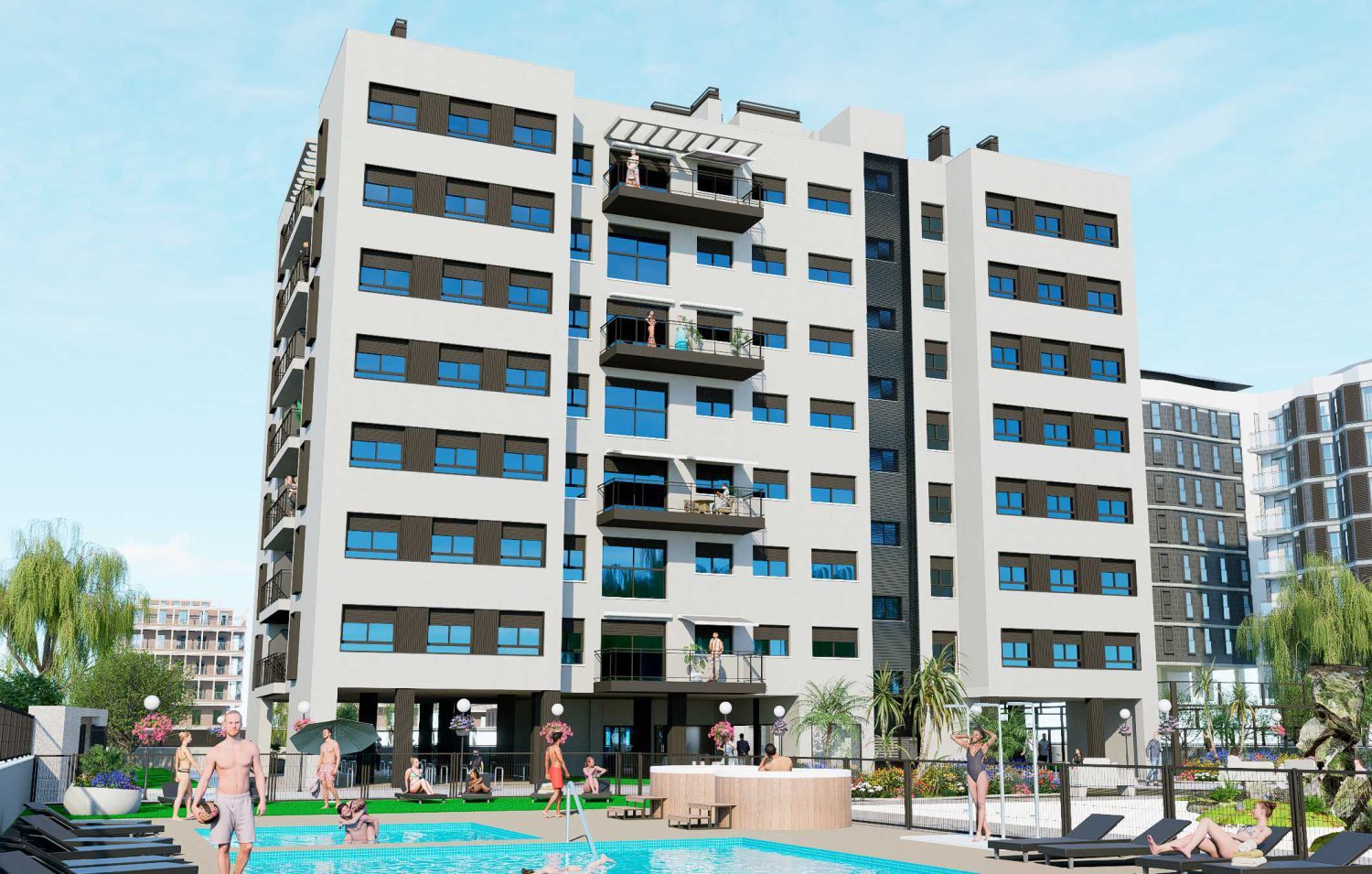 Vista exterior de Piso en venta en Castellón de la Plana / Castelló de la Plana con Aire acondicionado, Terraza y Trastero