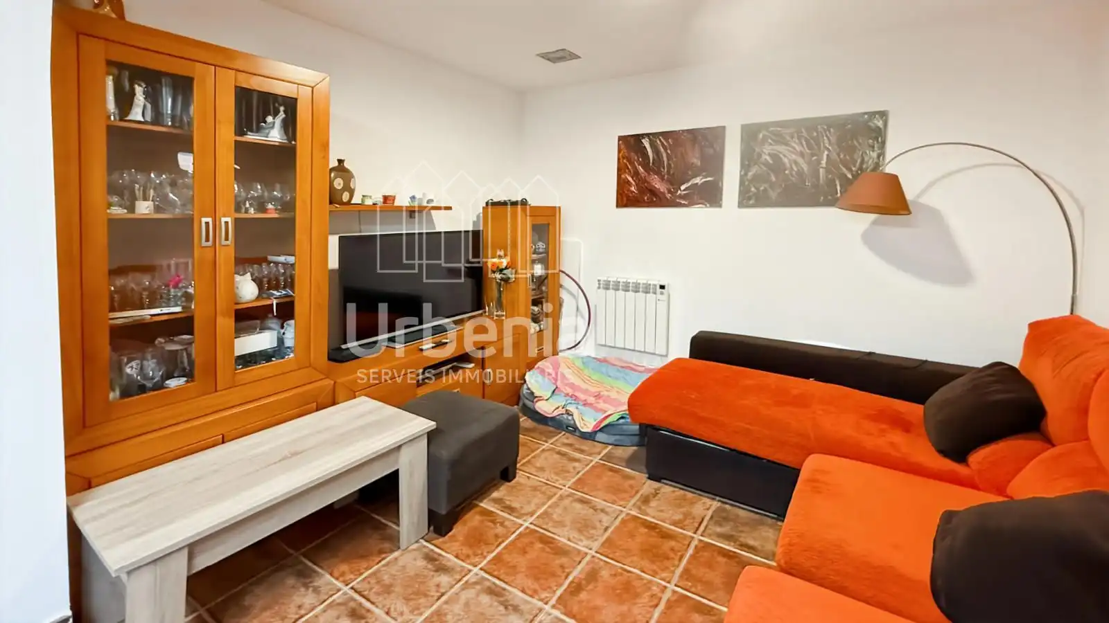 Living room of Flat for sale in Tordera  with Heating, Terrace and Furnished