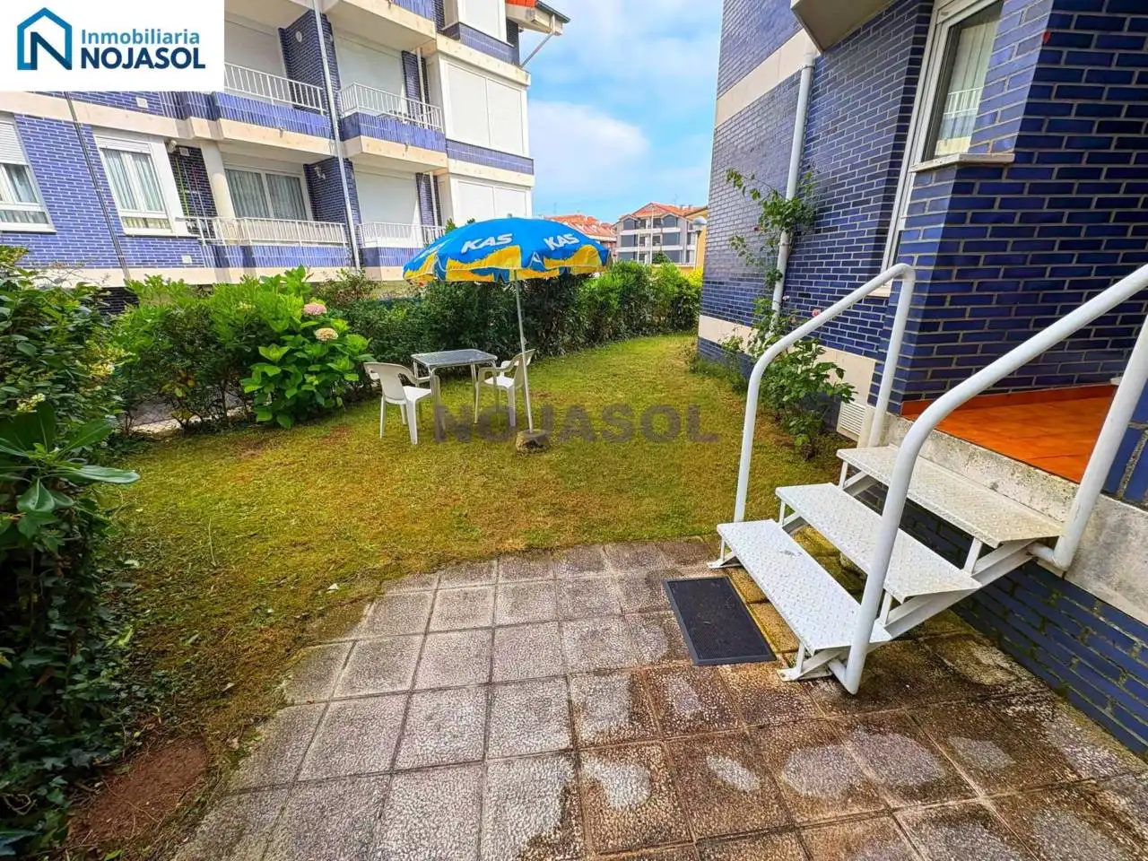 Terraza de Apartamento de alquiler en Noja con Calefacción, Jardín privado y Terraza