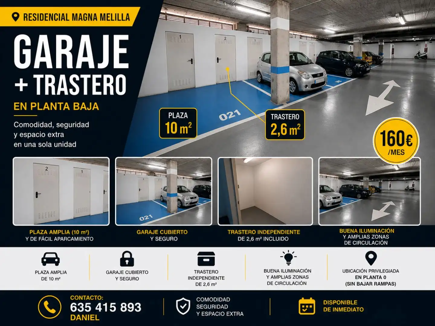 Parking of Storage room for rent in  Melilla Capital  with Alarm