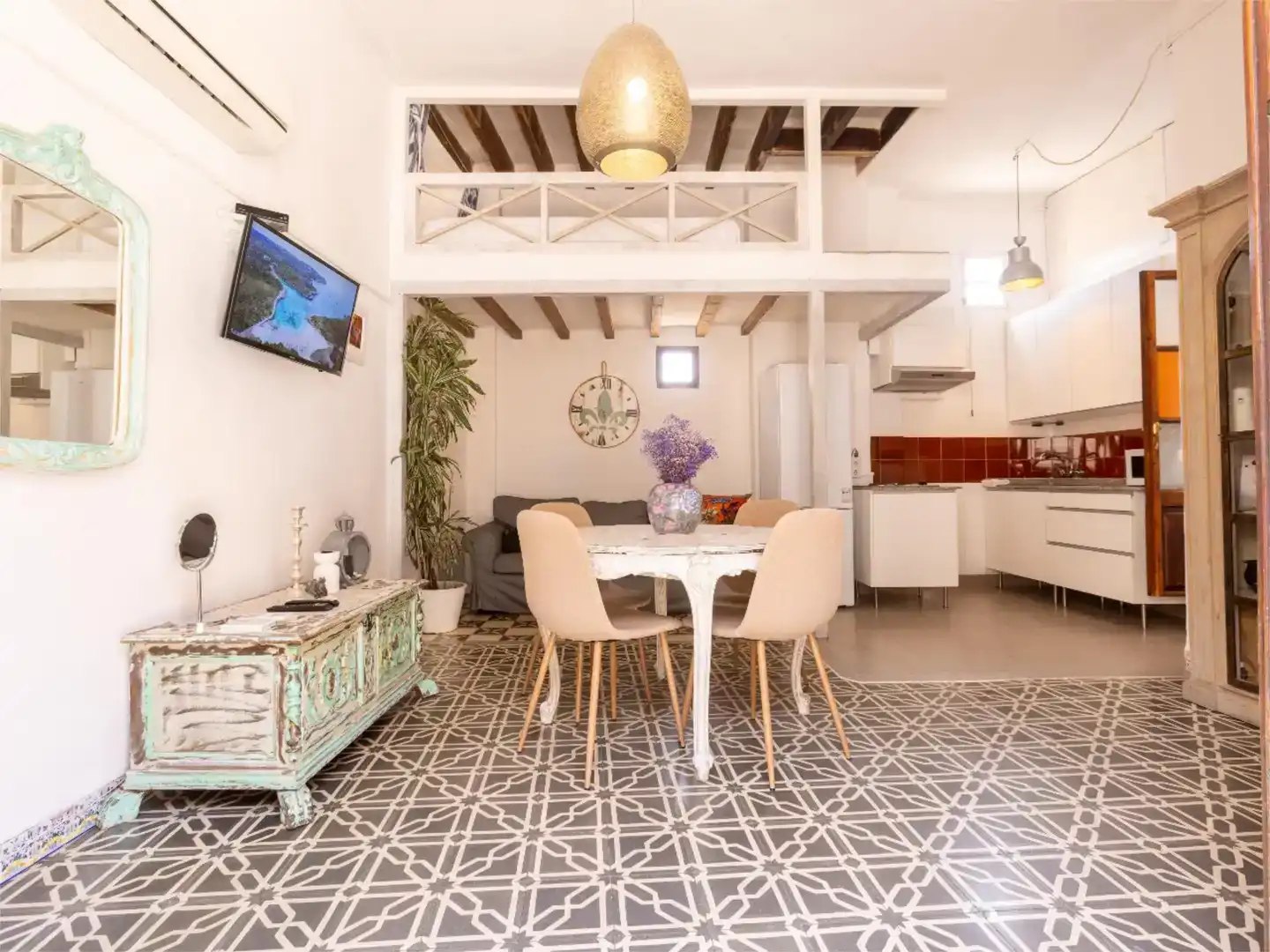 Living room of Flat for rent in  Palma de Mallorca  with Air Conditioner, Storage room and Furnished