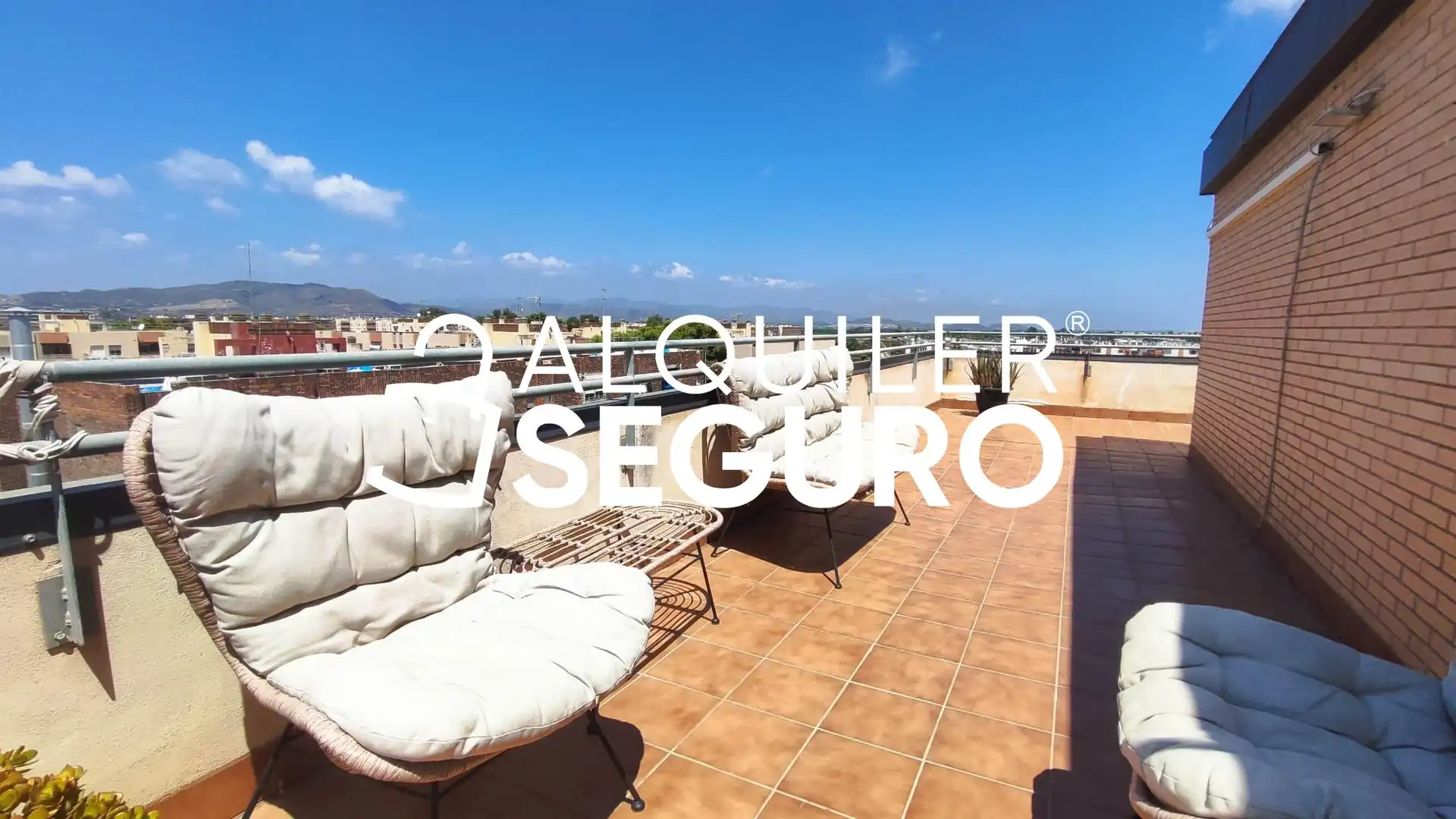 Terrasse von Dachboden zur Miete in Sagunto / Sagunt mit Klimaanlage, Terrasse und Abstellraum