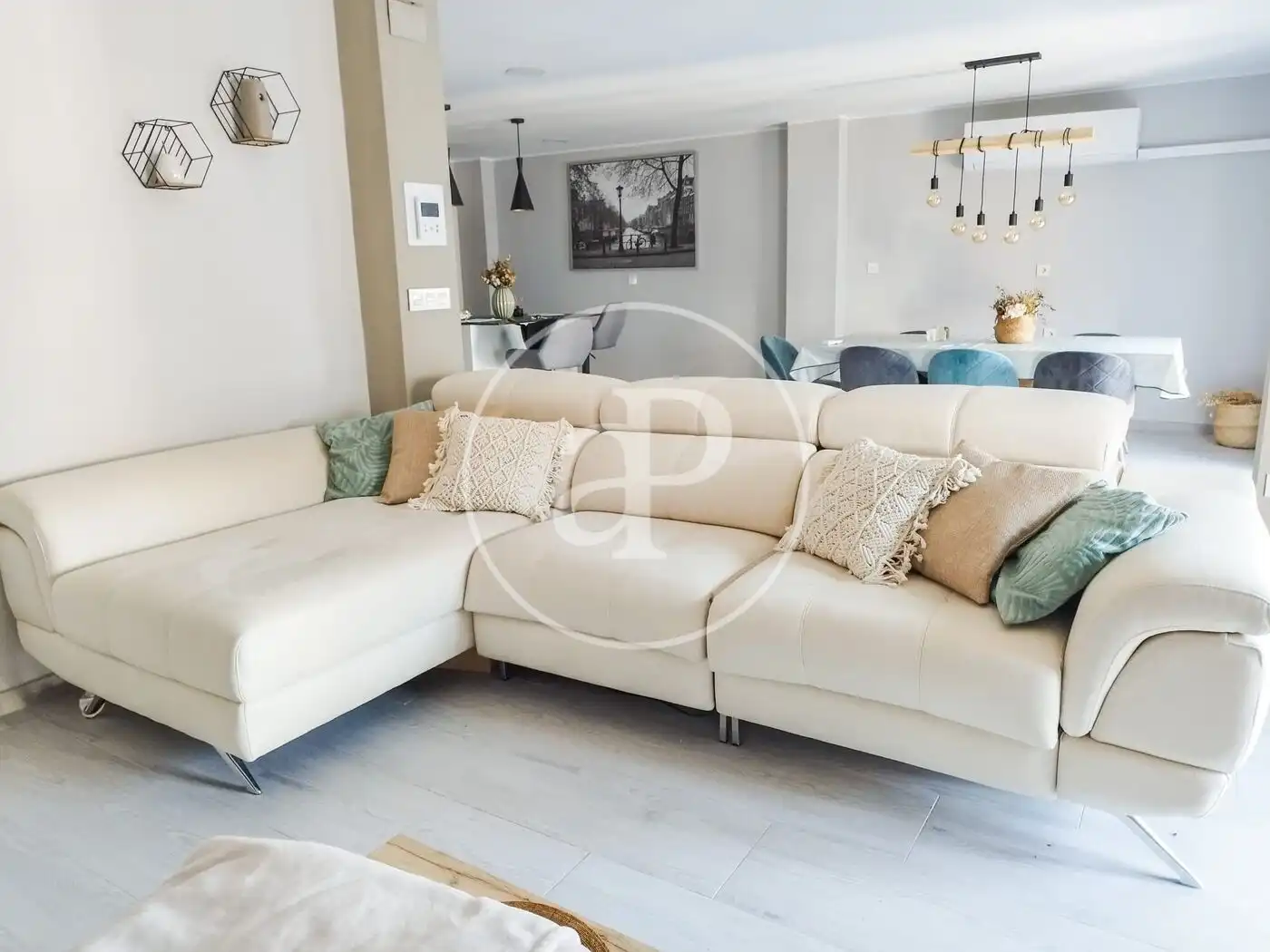 Living room of Flat for rent in Santa Pola  with Air Conditioner, Heating and Furnished