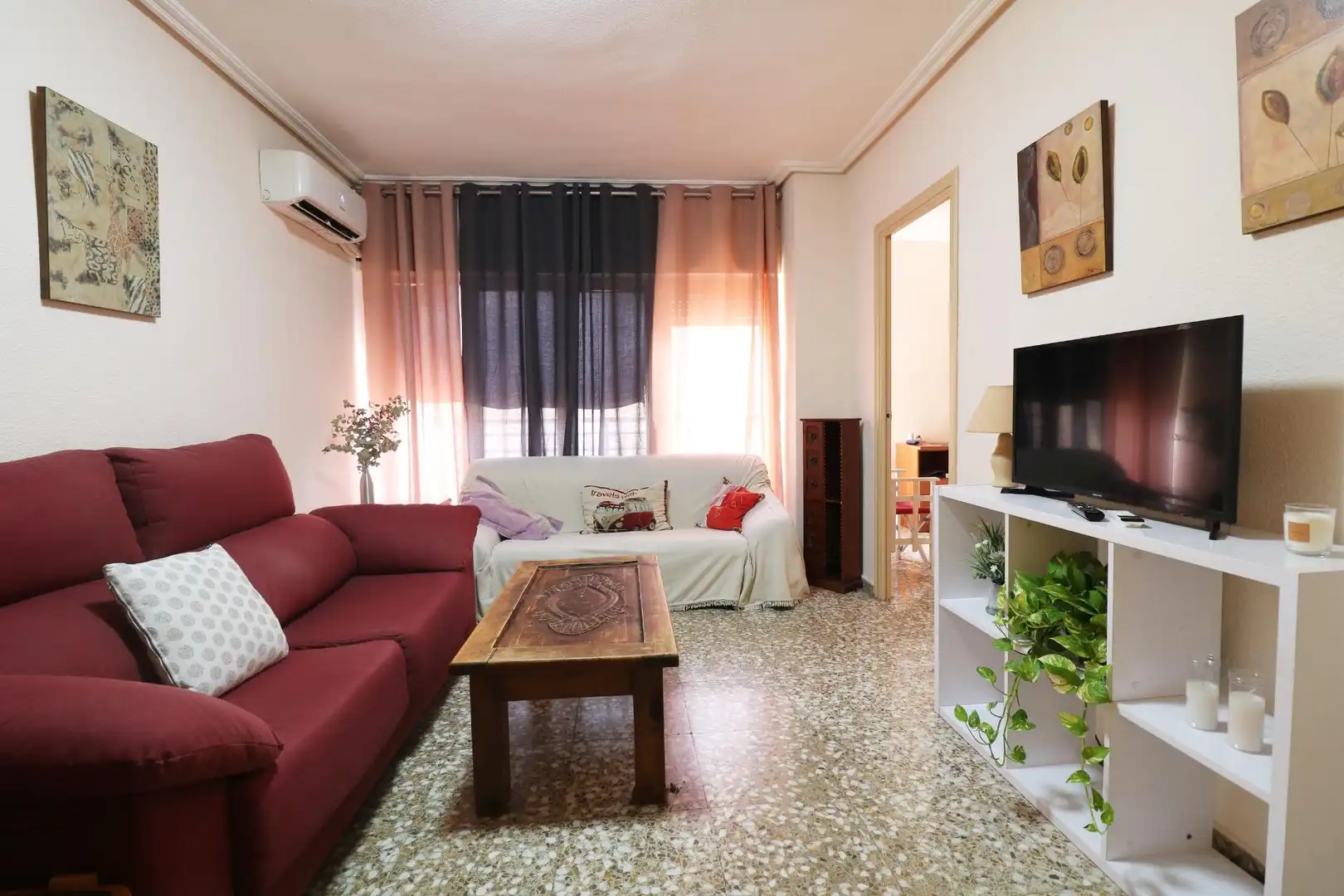 Wohnzimmer von Wohnung zum Verkauf in Elche / Elx mit Klimaanlage, Möbliert und Balkon