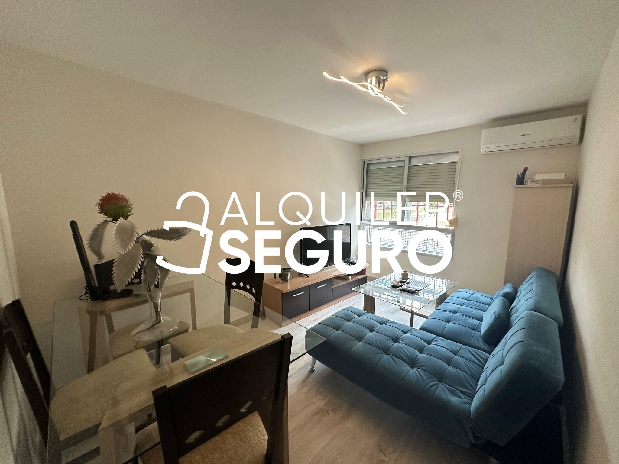 Sala d'estar de Pis de lloguer en  Madrid Capital amb Aire condicionat i Moblat