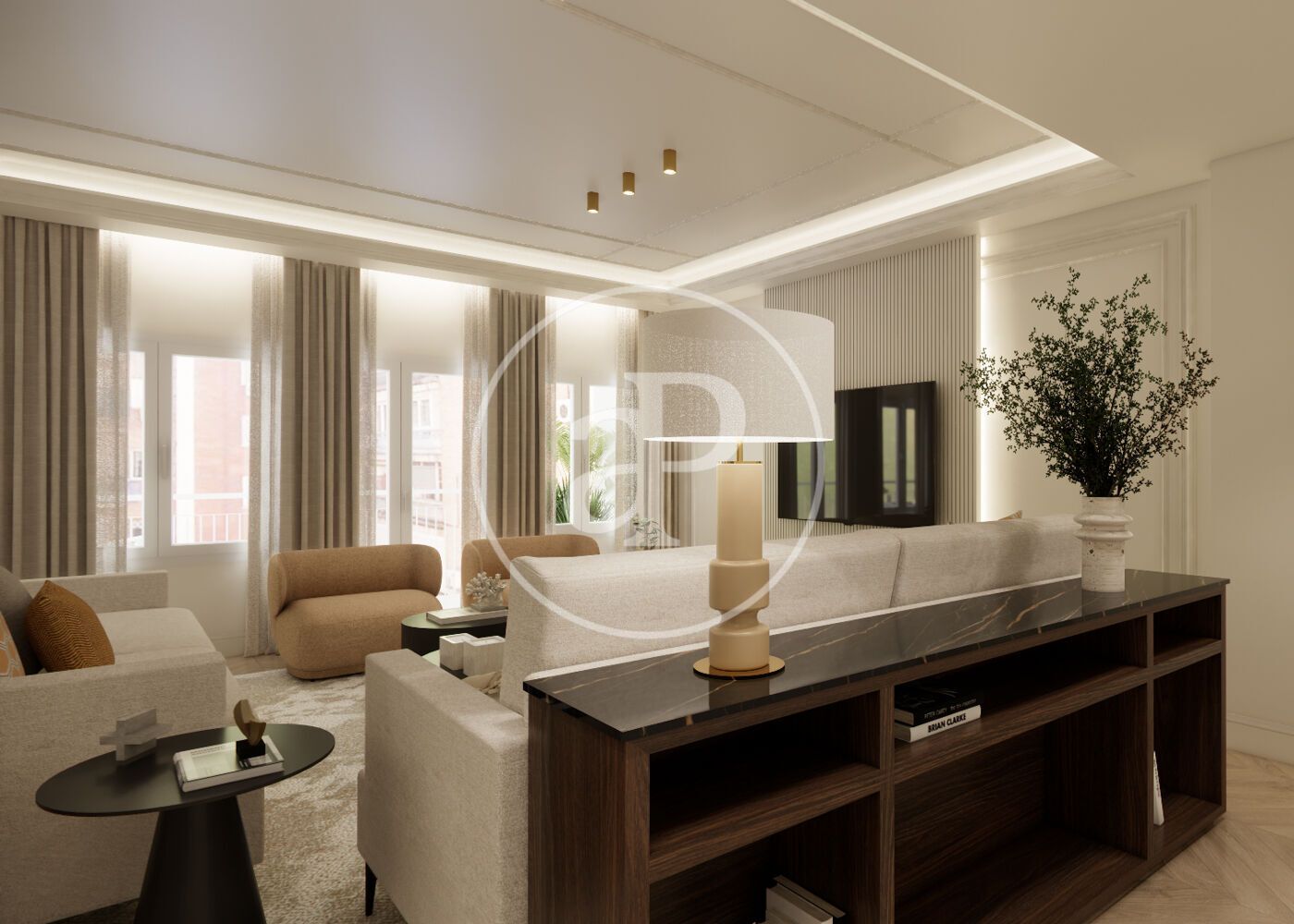 Living room of Flat for sale in  Madrid Capital  with Air Conditioner, Heating and Terrace