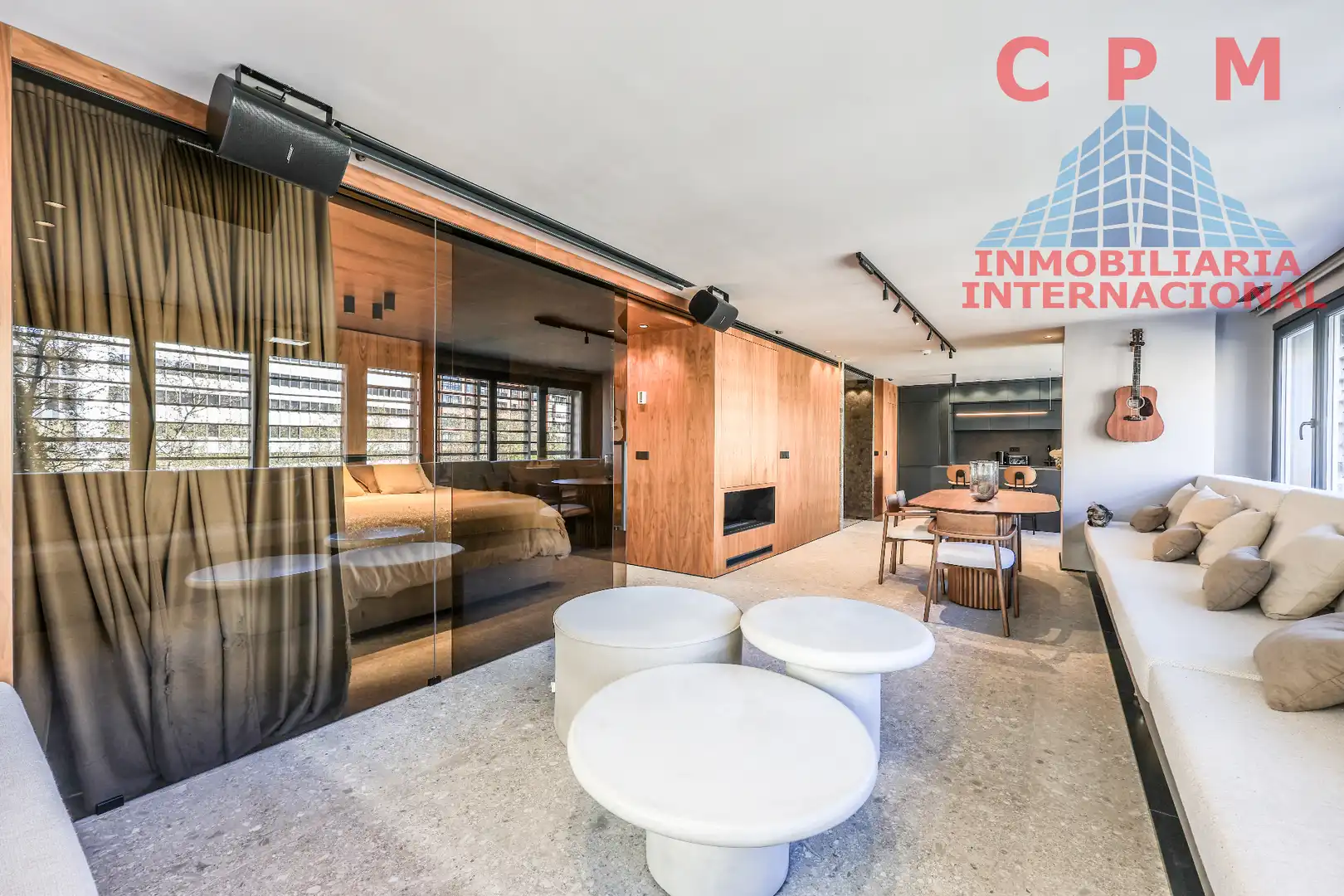 Sala d'estar de Pis de lloguer en  Madrid Capital amb Aire condicionat, Calefacció i Parquet