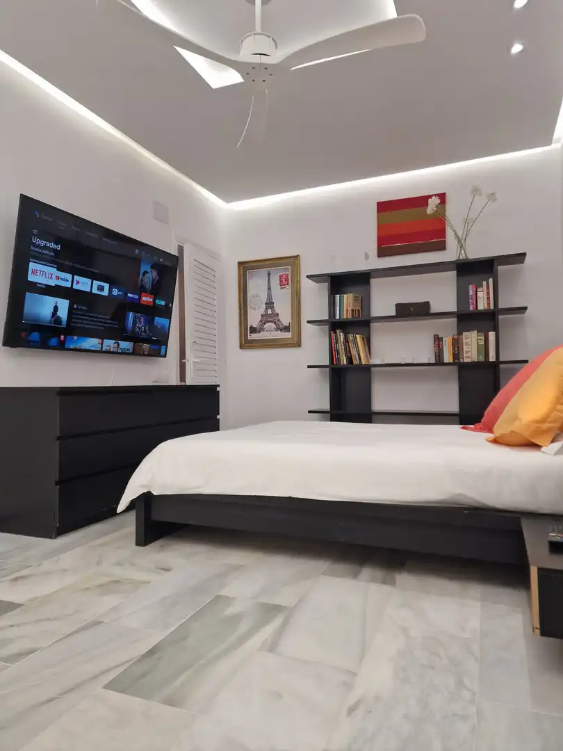 Schlafzimmer von Maisonette zur Miete in Estepona mit Klimaanlage, Terrasse und Schwimmbad