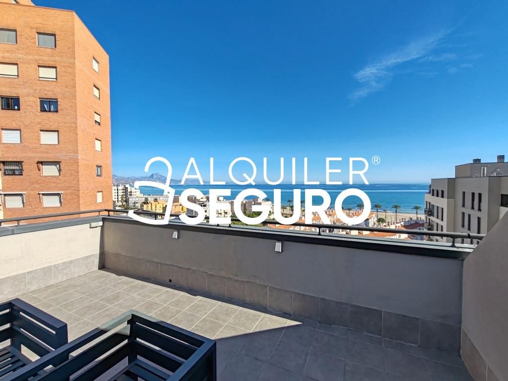 Terrace of Attic to rent in El Campello  with Air Conditioner, Terrace and Swimming Pool