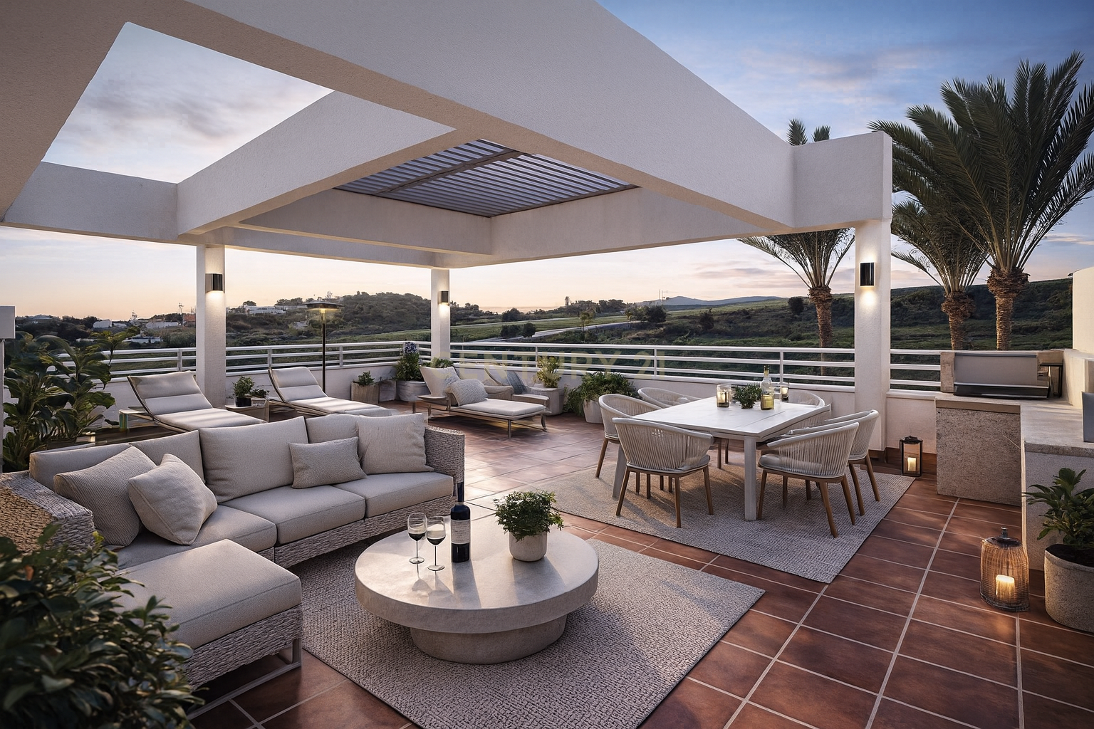 Terraza de Apartamento de alquiler en Mijas