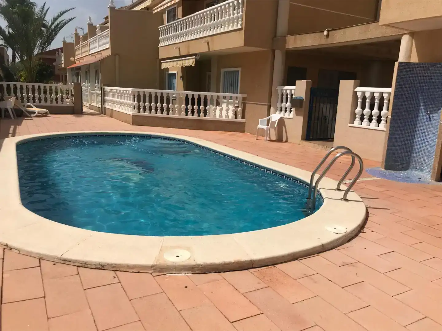 Schwimmbecken von Wohnung zur Miete in Mazarrón mit Klimaanlage, Privatgarten und Schwimmbad