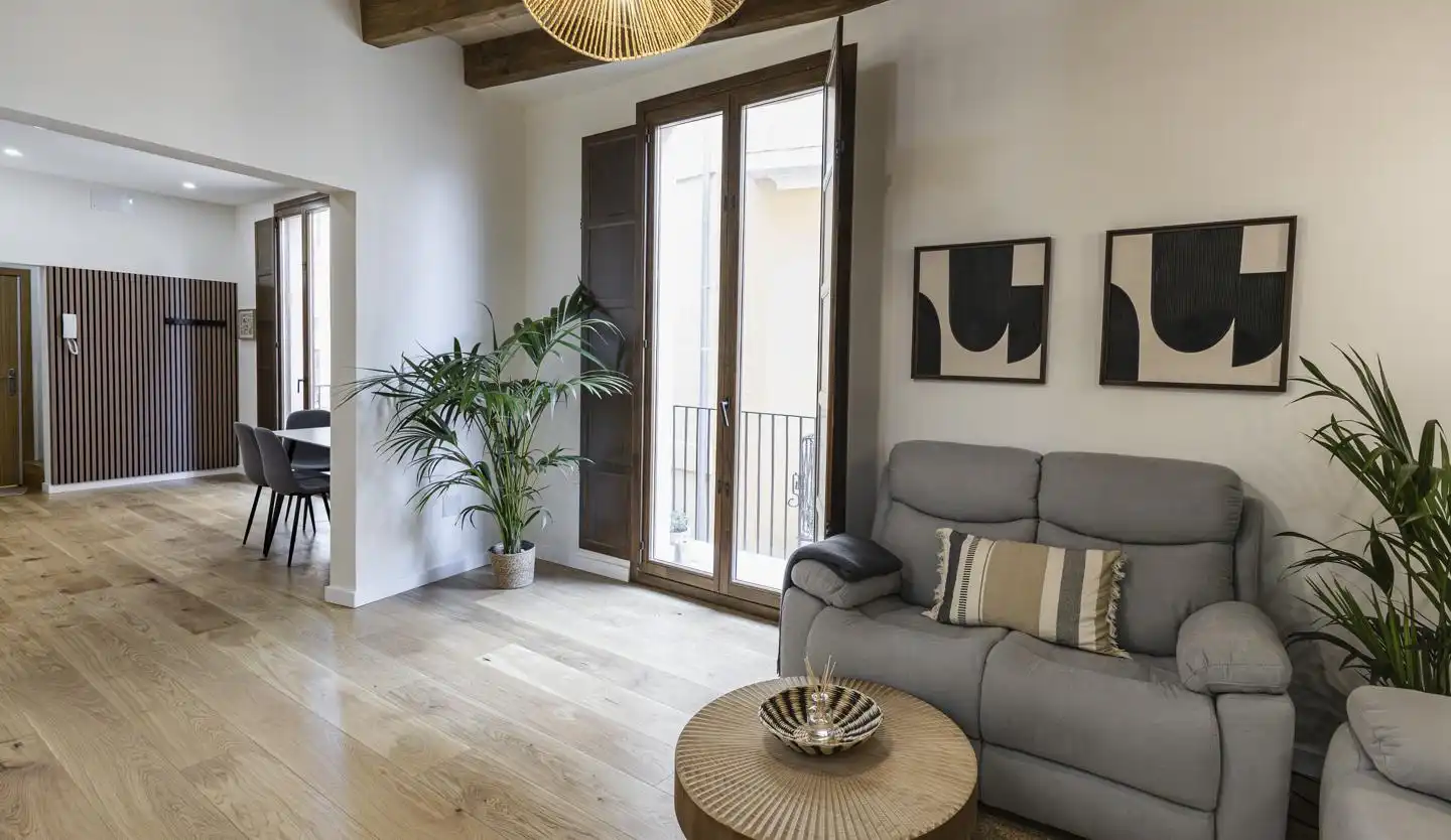 Wohnzimmer von Maisonette zum Verkauf in  Palma de Mallorca mit Klimaanlage, Terrasse und Möbliert