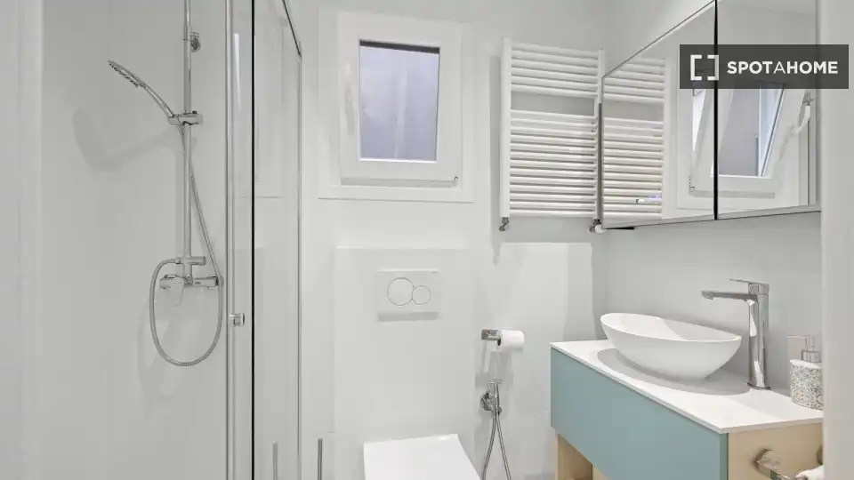 Baño de Apartamento para compartir en  Palma de Mallorca con Aire acondicionado, Terraza y Amueblado