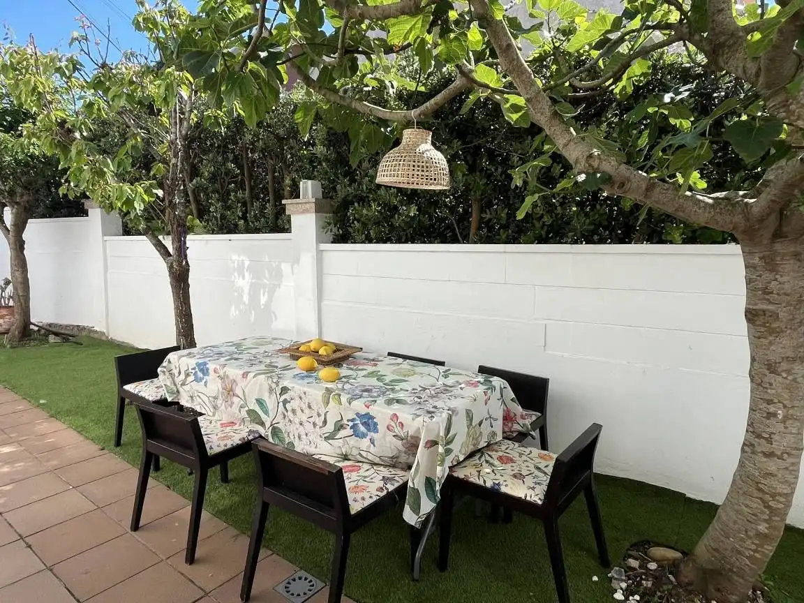 Terraza de Finca rústica de alquiler en Baiona con Jardín privado, Terraza y Piscina