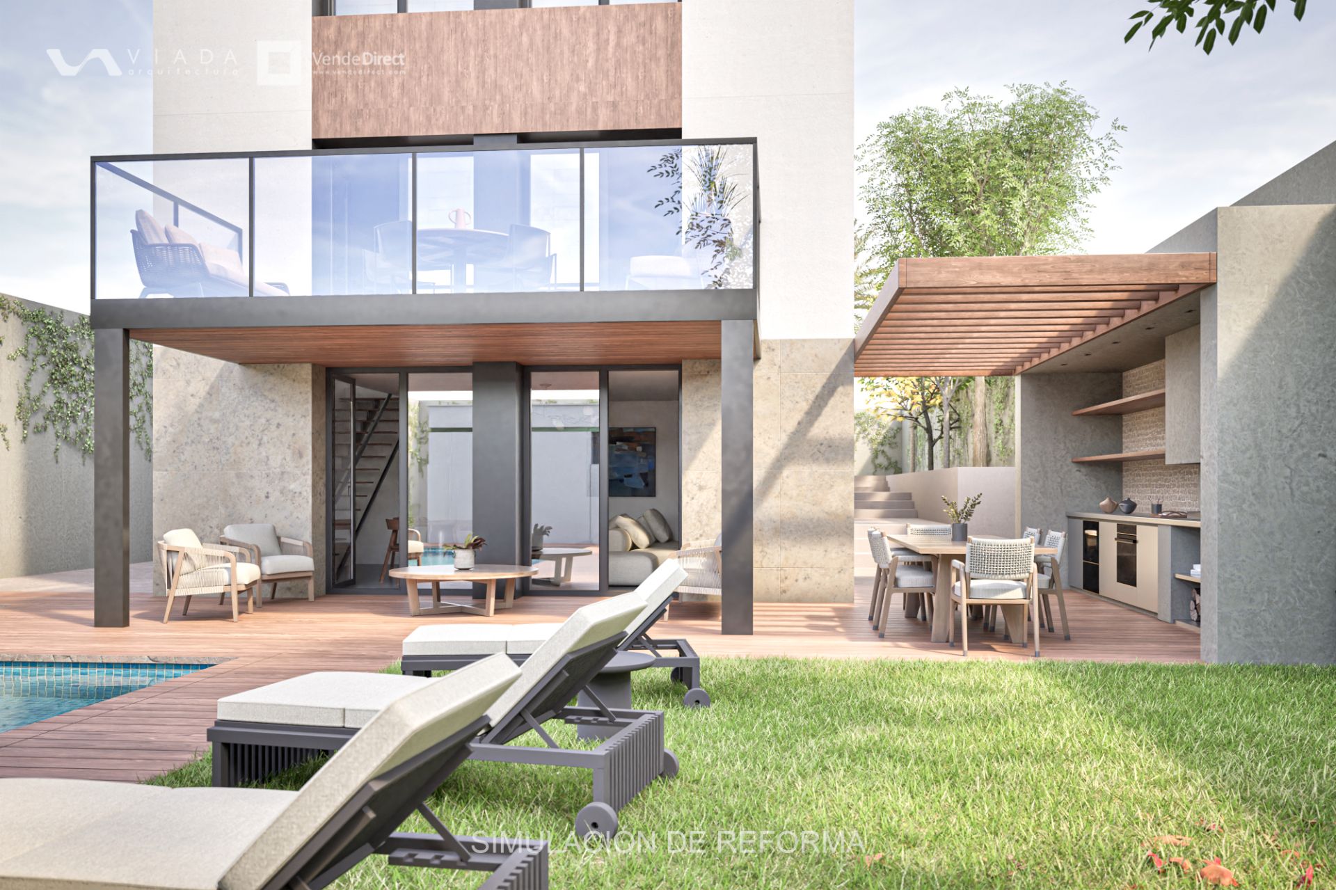 Terrassa de Casa o xalet en venda en  Madrid Capital amb Calefacció, Jardí privat i Parquet