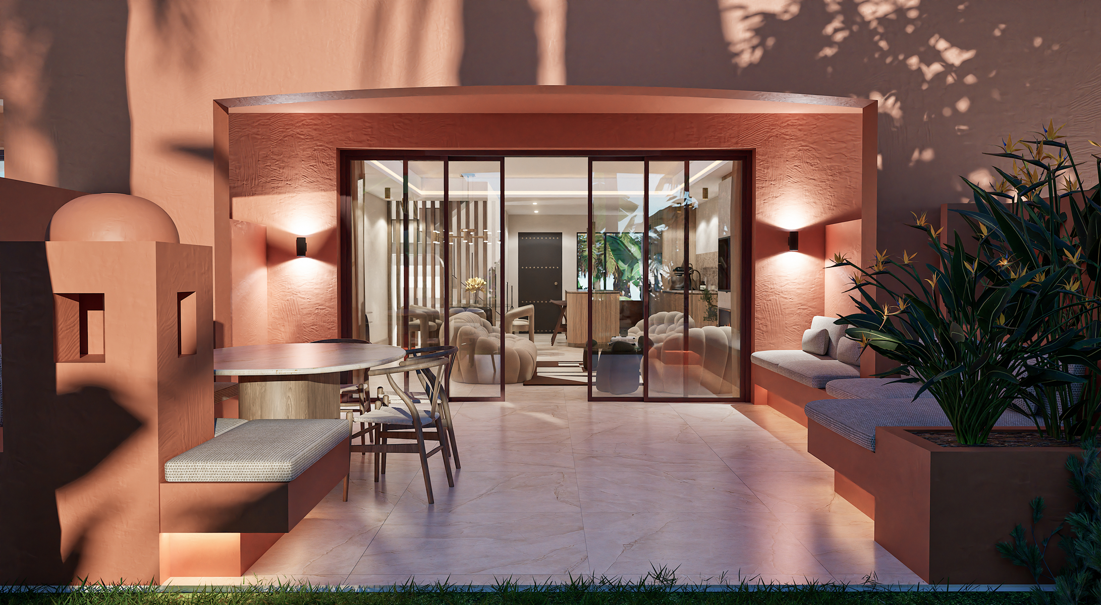 Terraza de Casa adosada en venta en Marbella con Aire acondicionado, Jardín privado y Terraza