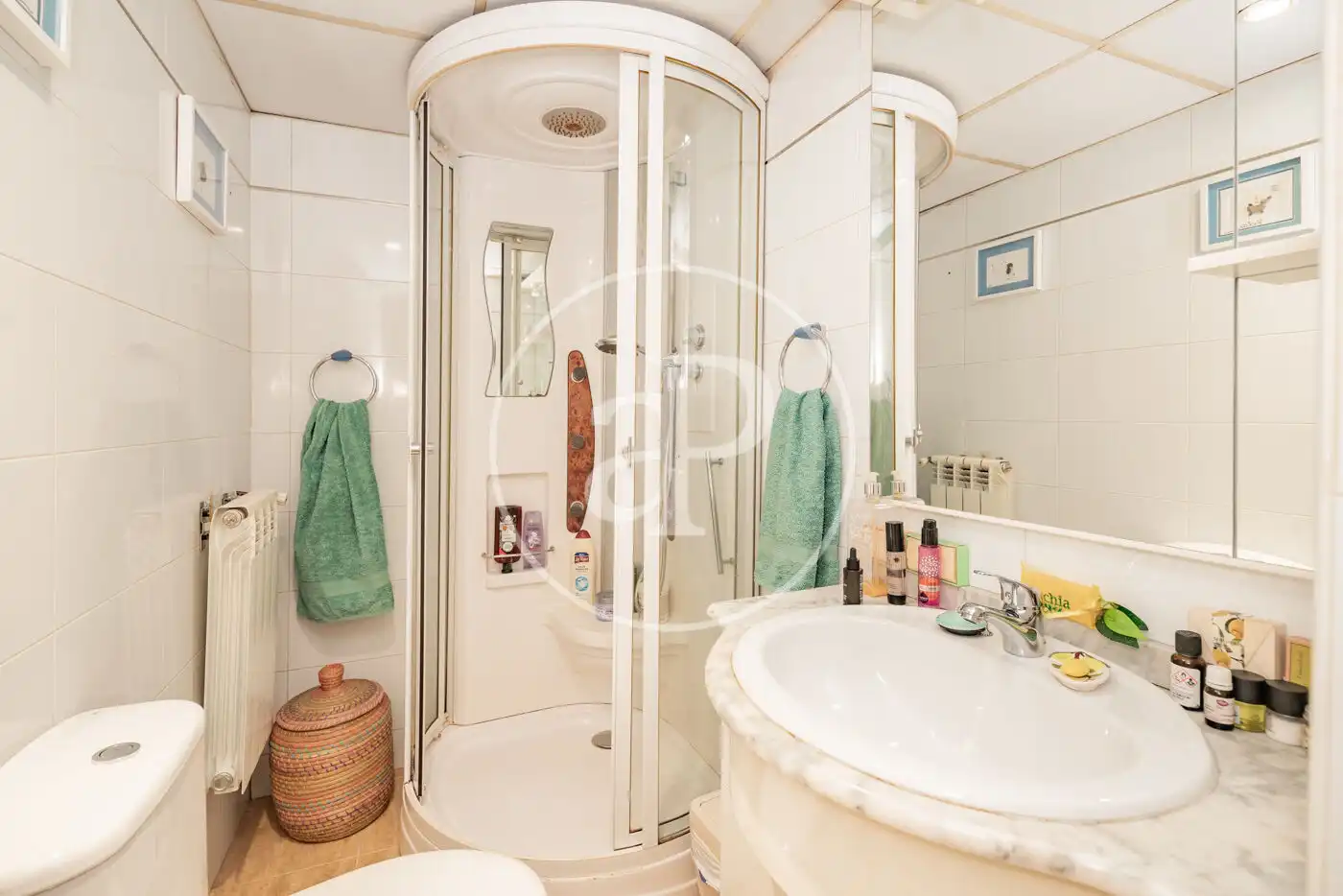 Badezimmer von Maisonette zur Miete in Madrid mit Klimaanlage, Heizung und Privatgarten