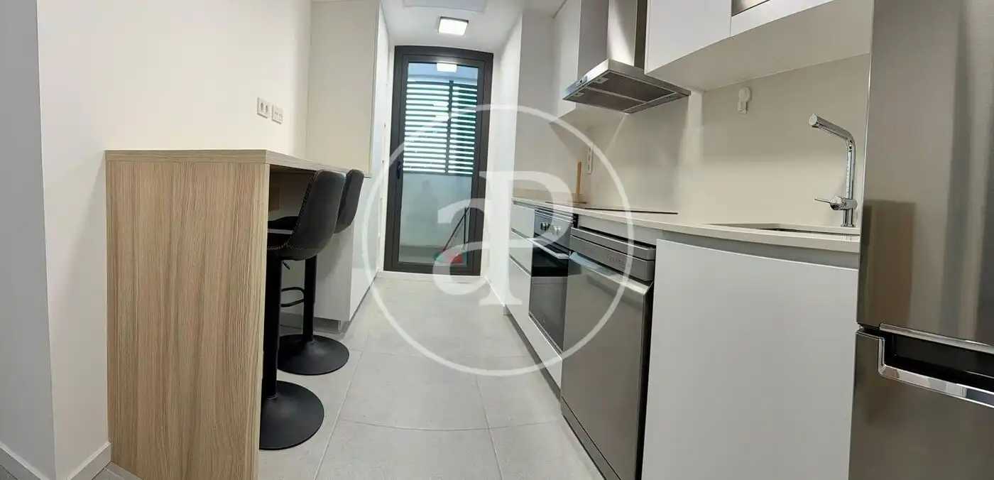 Kitchen of Flat for rent in Valencia  with Air Conditioner, Heating and Private garden