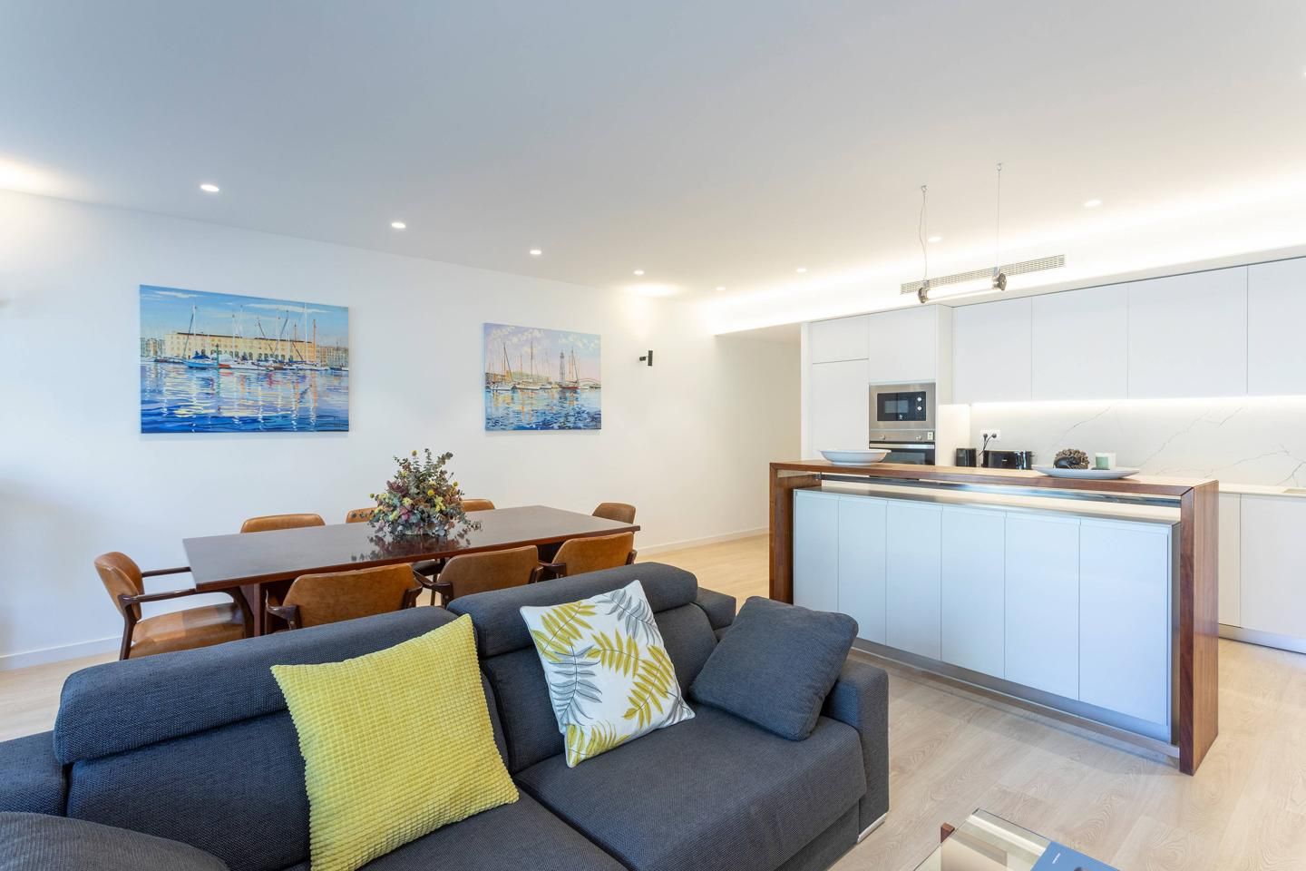 Wohnzimmer von Wohnung zur Miete in Esplugues de Llobregat mit Klimaanlage, Möbliert und Balkon