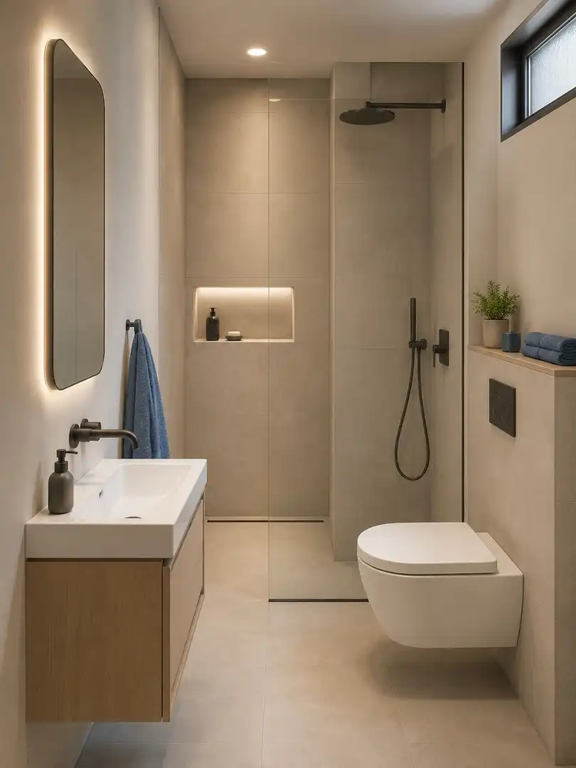 Baño de Finca rústica en venta en Campanet con Aire acondicionado, Jardín privado y Terraza