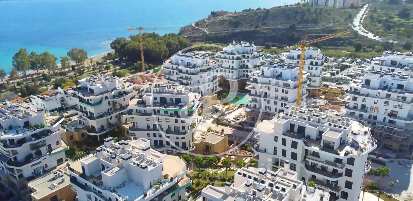 Außenansicht von Einfamilien-Reihenhaus zum Verkauf in Villajoyosa / La Vila Joiosa mit Klimaanlage, Heizung und Privatgarten