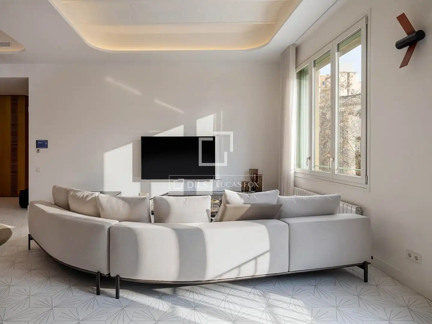 Sala d'estar de Pis en venda en Barcelona amb Aire condicionat, Calefacció i Parquet