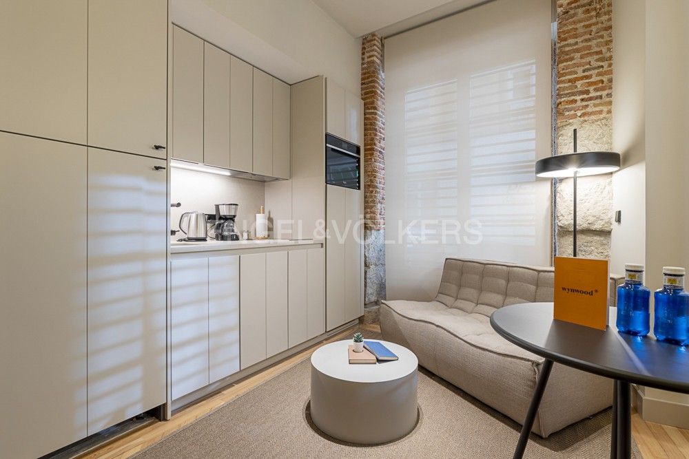 Living room of Apartment to rent in  Madrid Capital  with Air Conditioner, Heating and Furnished