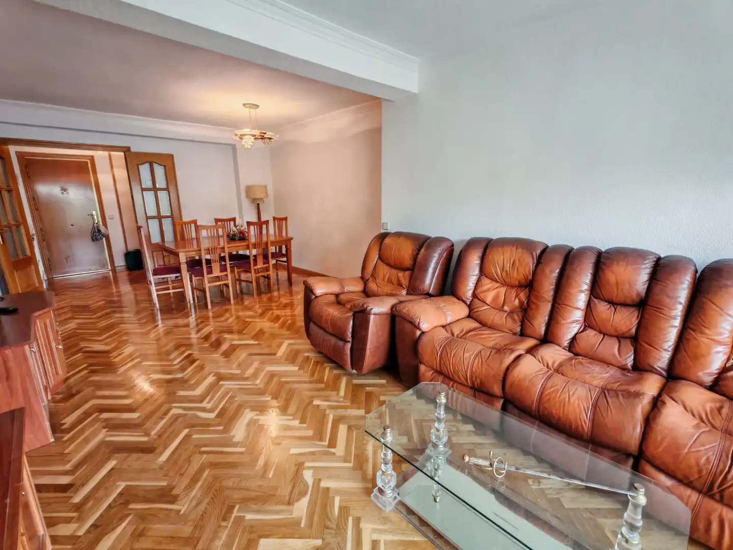 Living room of Flat for sale in Móstoles  with Heating, Parquet flooring and Terrace