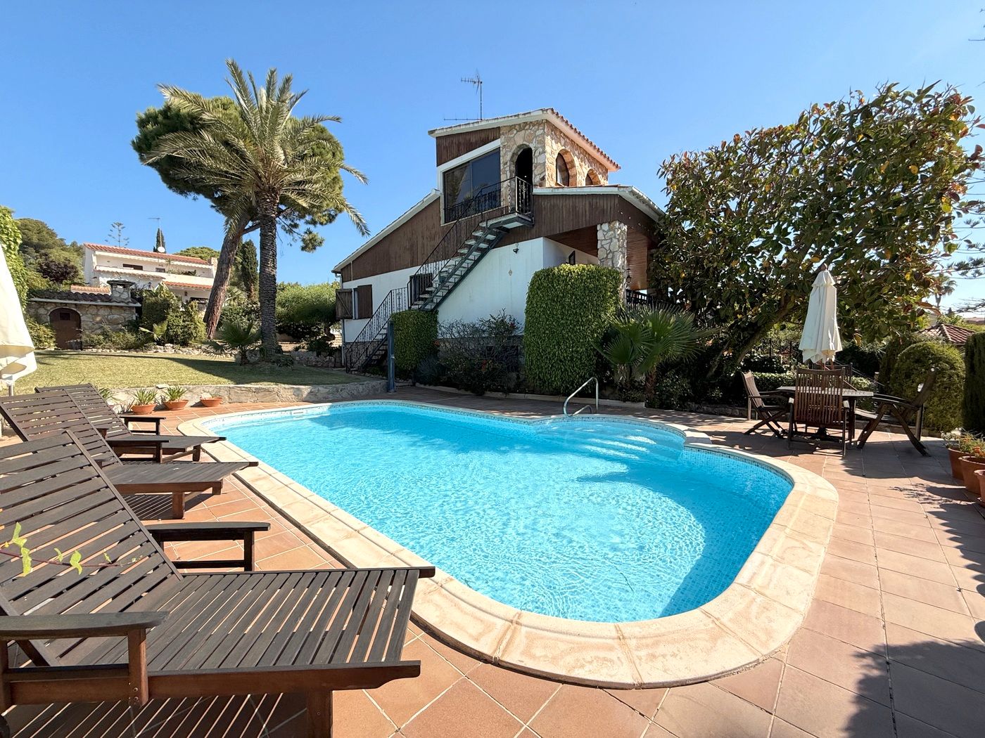 Piscina de Casa o xalet en venda en Roda de Berà amb Calefacció, Jardí privat i Terrassa