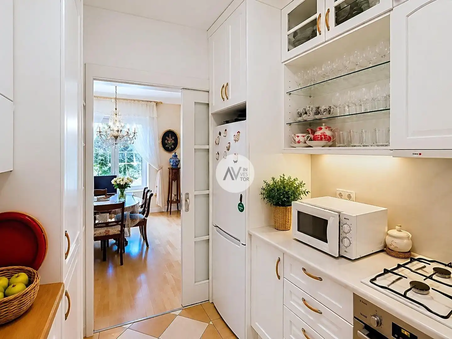 Cuina de Apartament en venda en Barcelona amb Calefacció, Parquet i Moblat