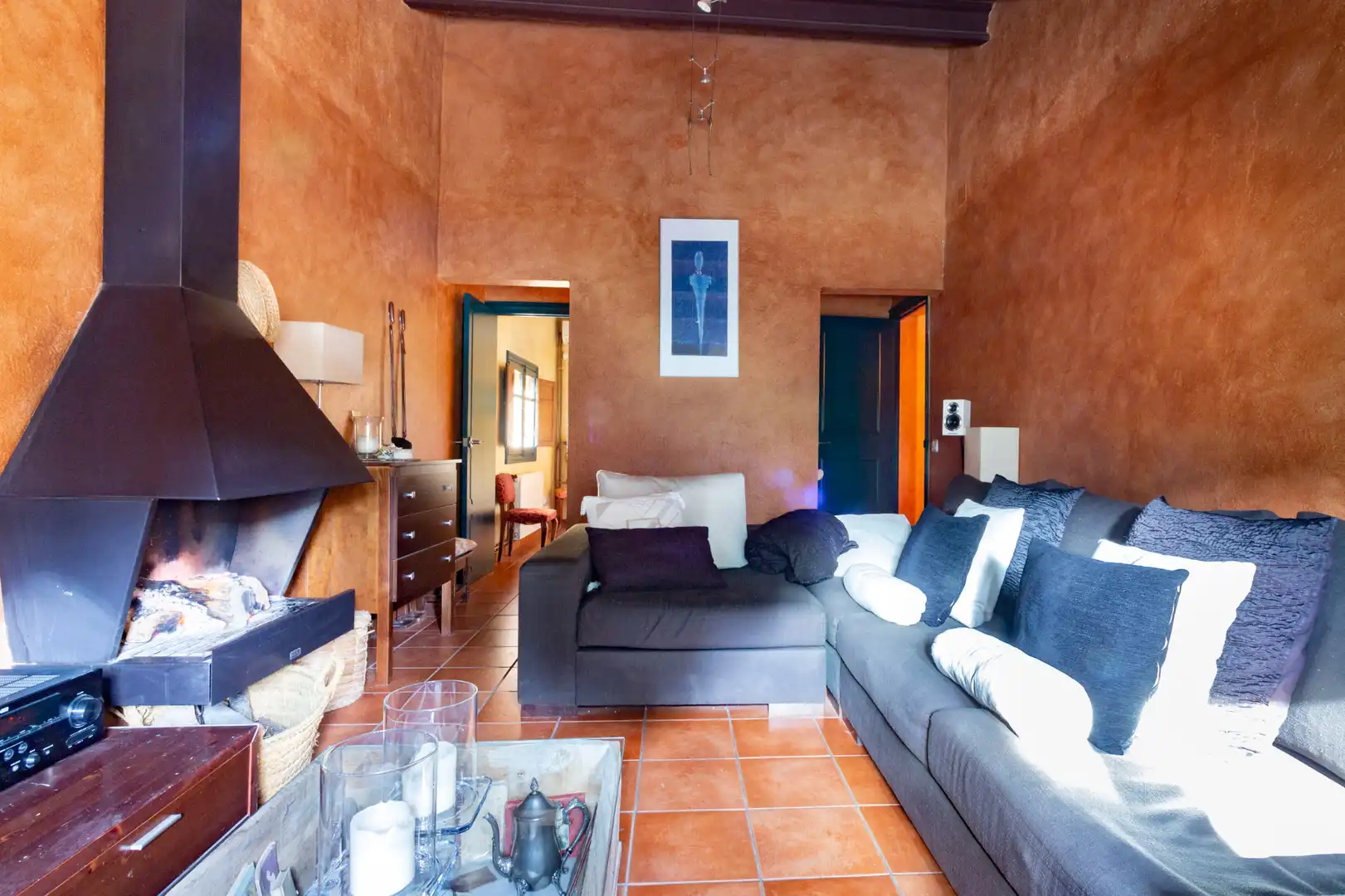 Sala d'estar de Casa o xalet en venda en Subirats amb Aire condicionat, Jardí privat i Moblat