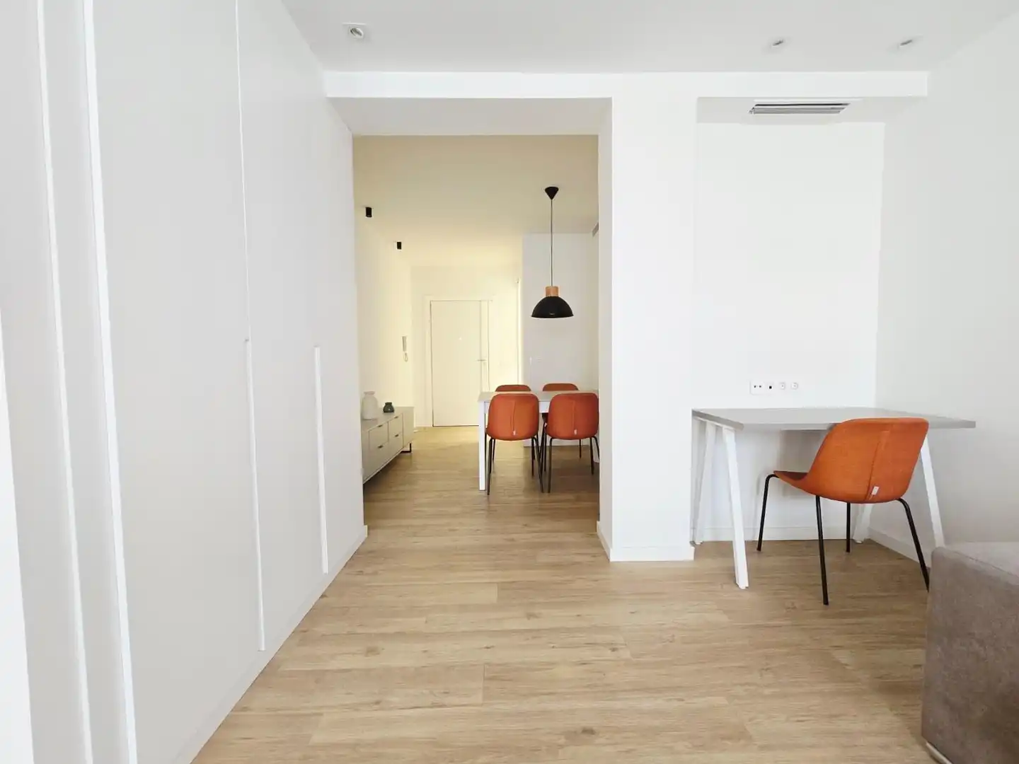 Dining room of Flat for rent in Valencia  with Parquet flooring and Terrace