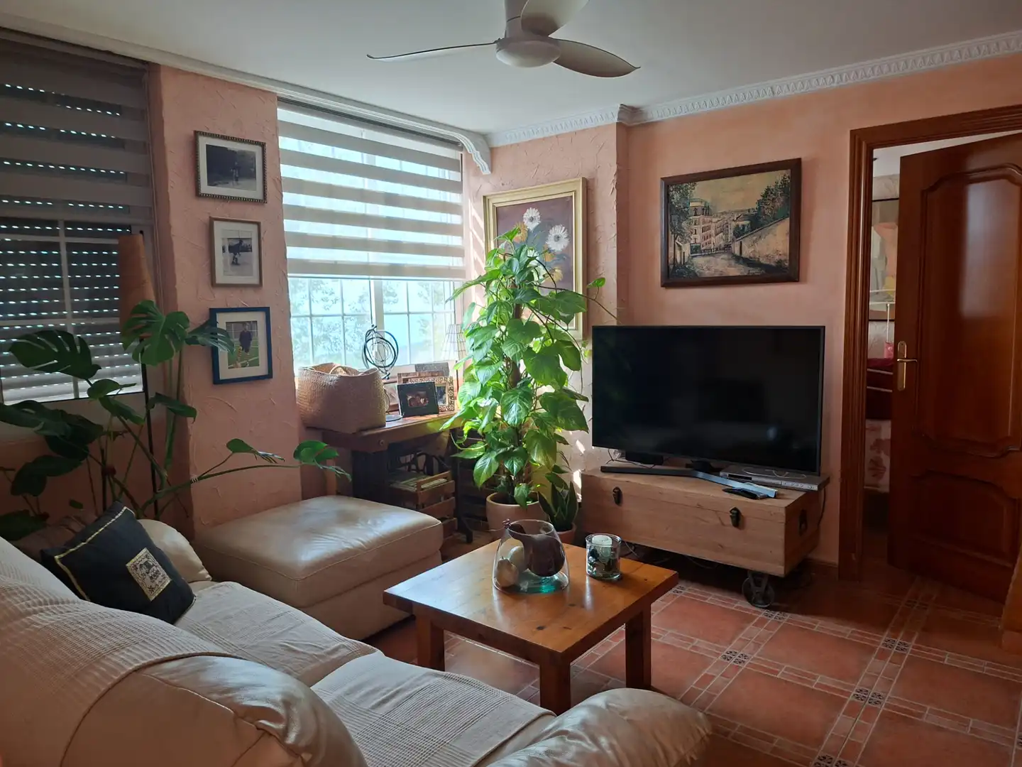 Sala de estar de Apartamento de alquiler en Pineda de Mar con Aire acondicionado, Amueblado y Horno