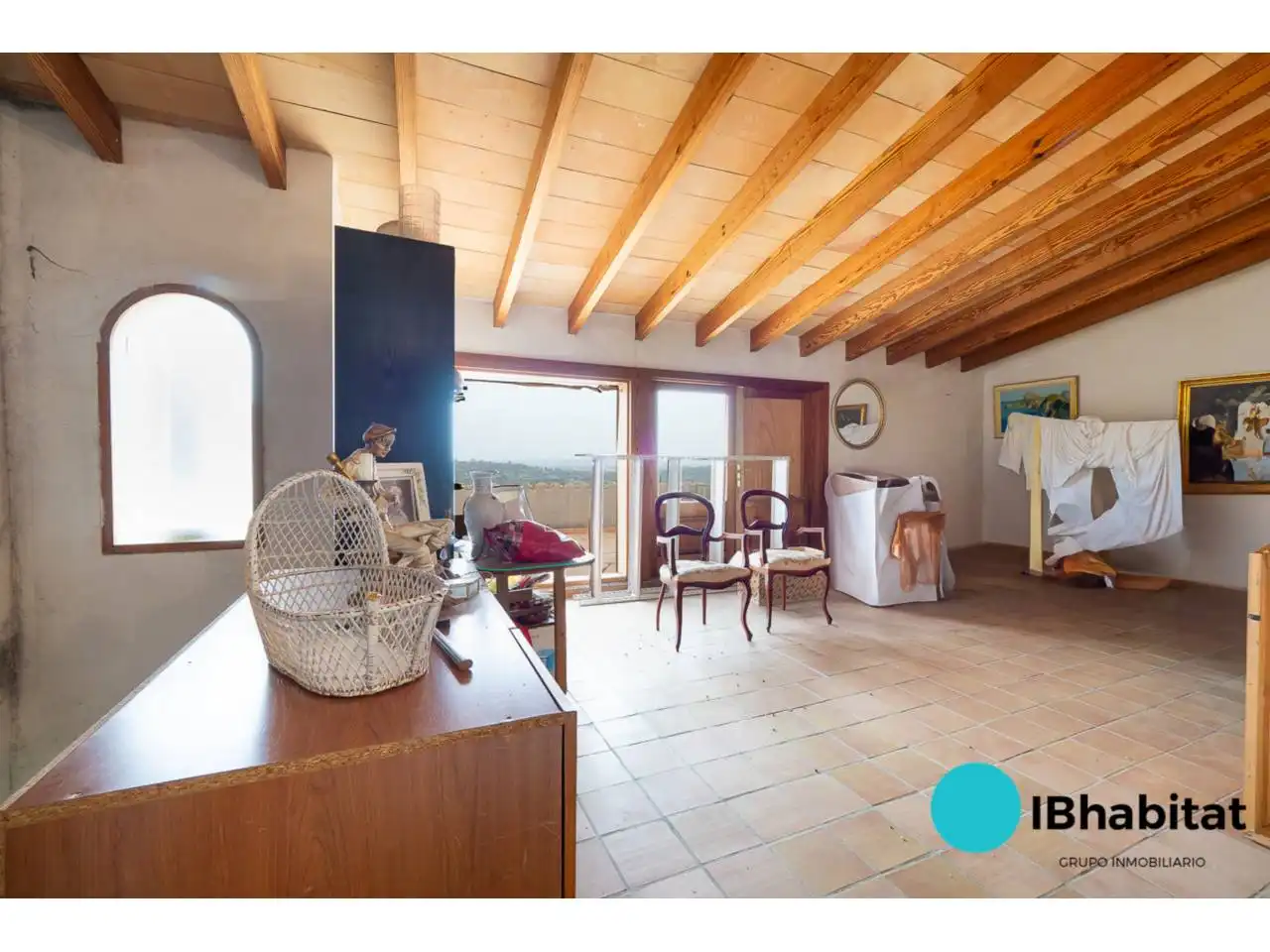 Sala de estar de Casa o chalet en venta en Selva con Terraza y Piscina