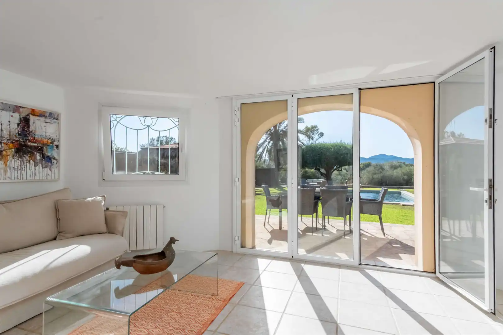 Sala d'estar de Casa o xalet en venda en Felanitx amb Aire condicionat, Terrassa i Moblat