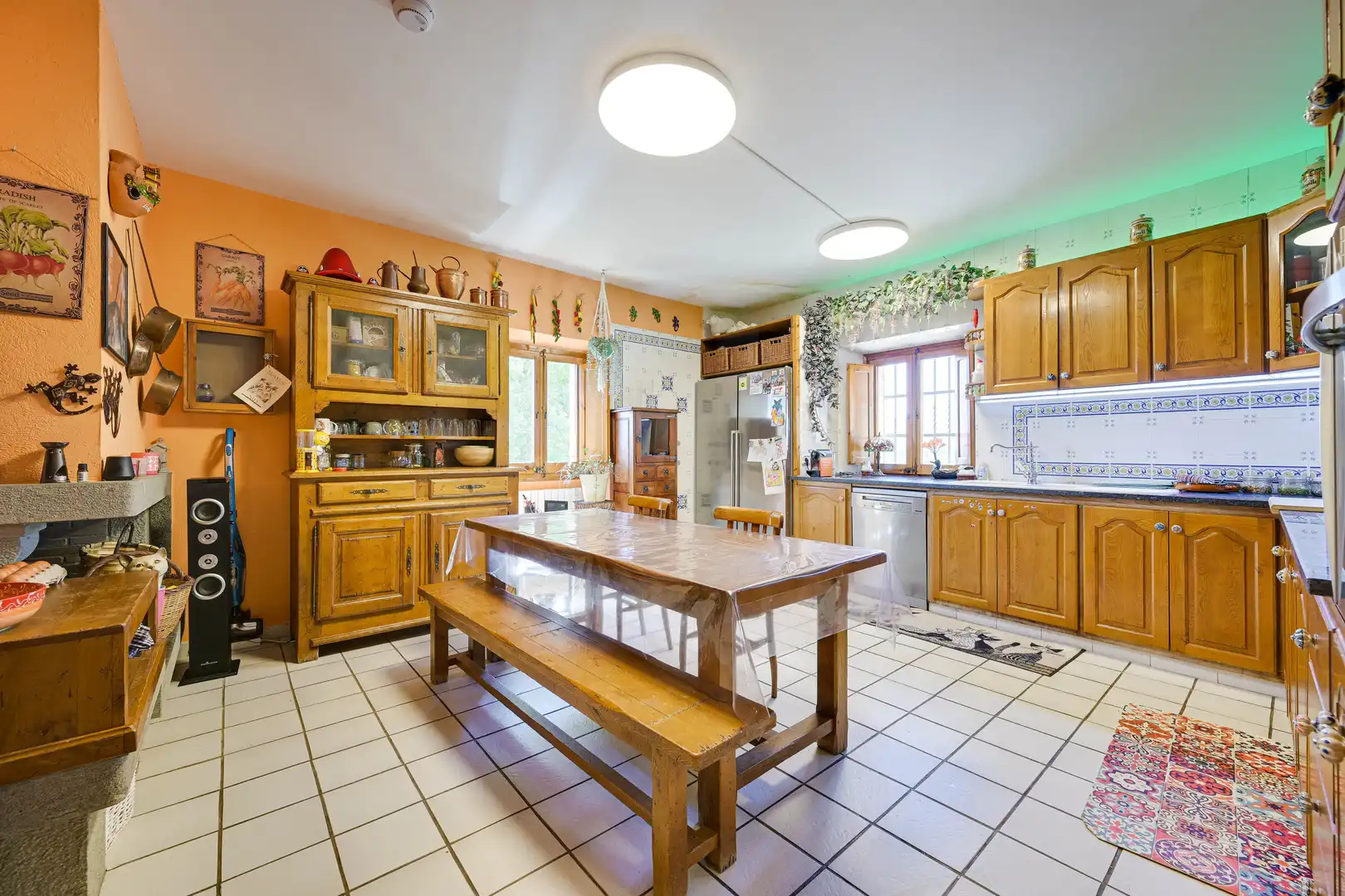 Cocina de Finca rústica en venta en Amer con Aire acondicionado, Calefacción y Terraza