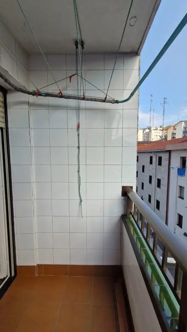 Balcony of Flat for rent in Santurtzi   with Heating, Terrace and Furnished
