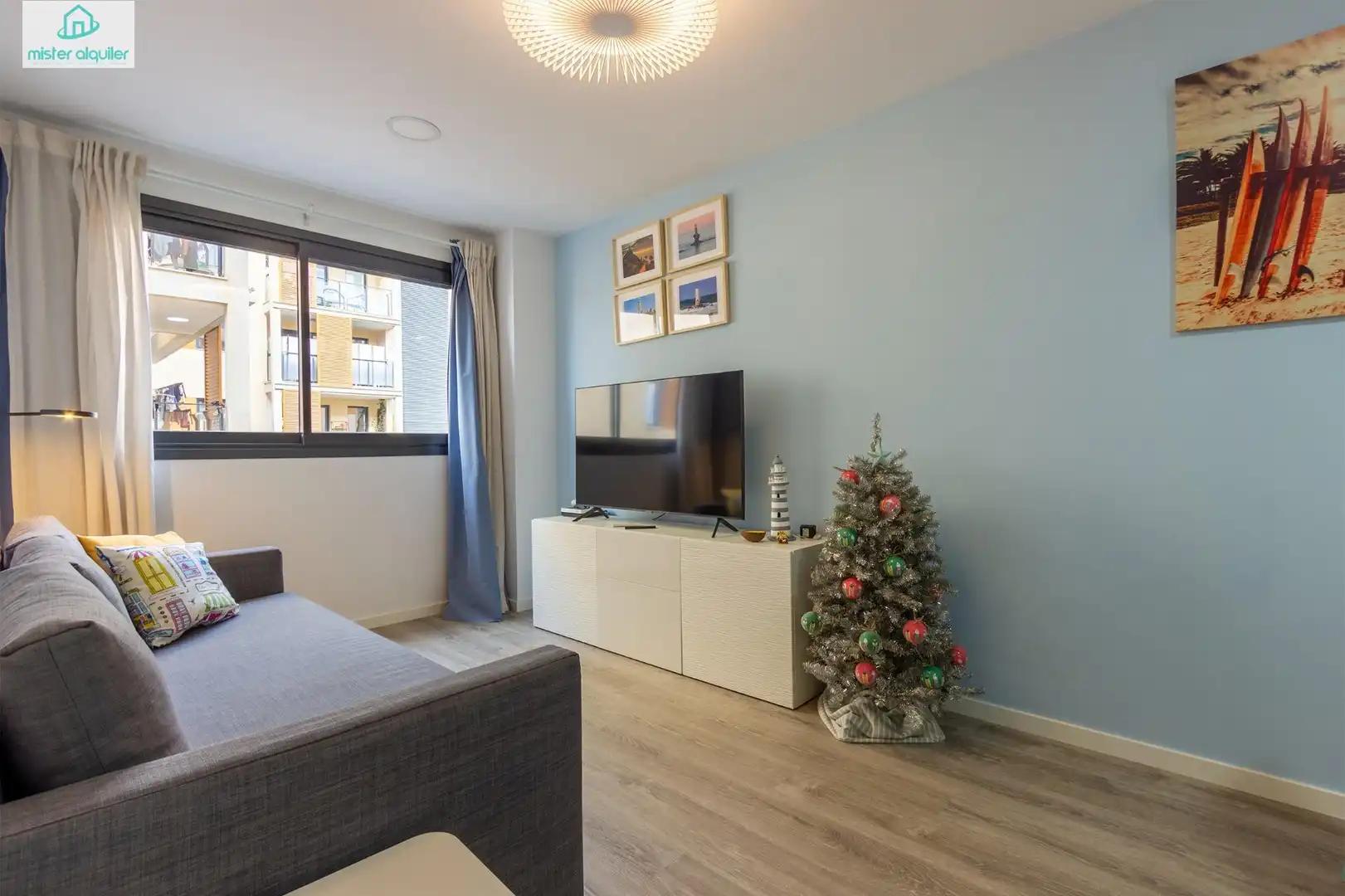 Living room of Apartments for rent in El Campello  with Air Conditioner, Private garden and Furnished