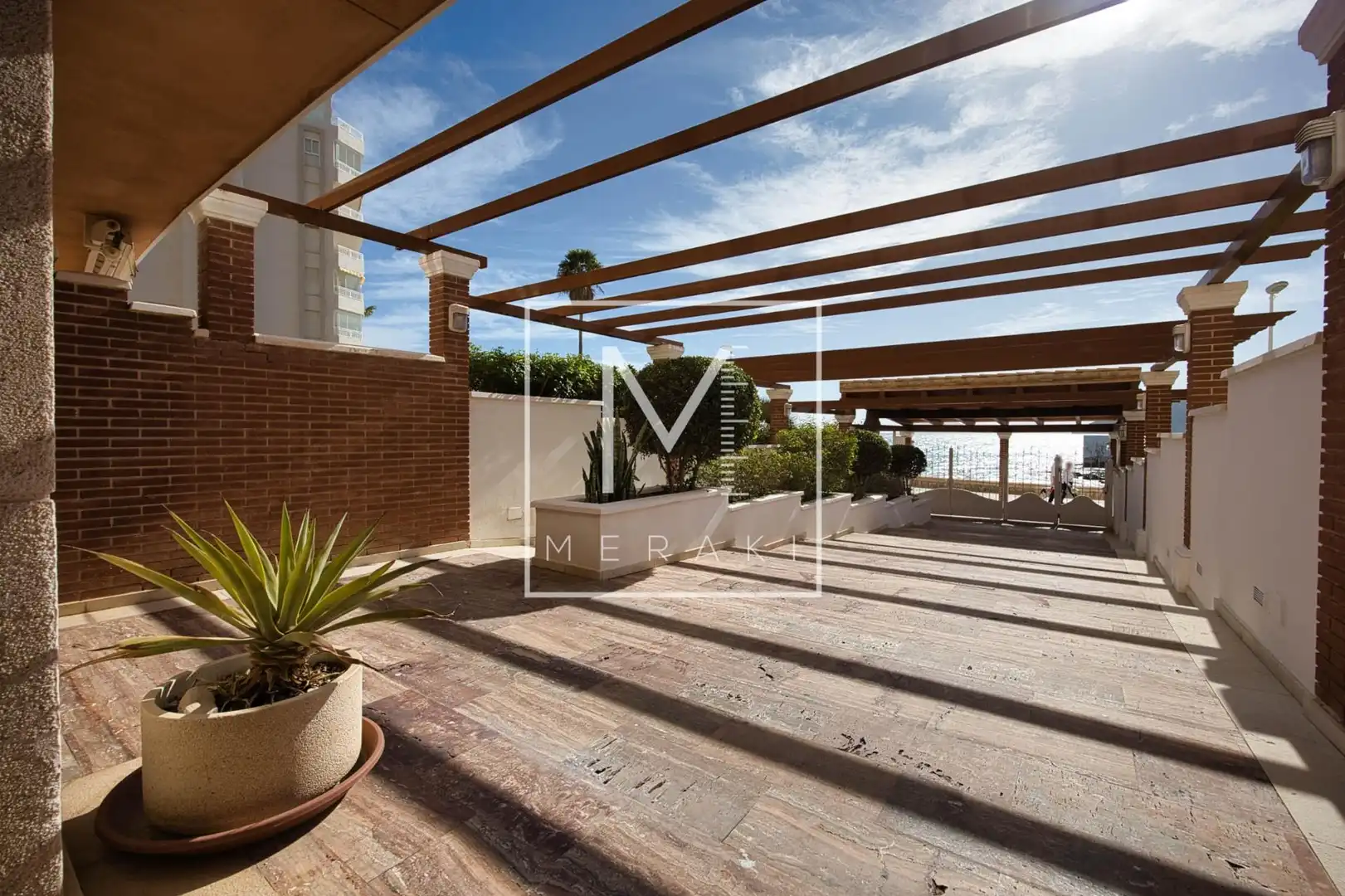 Terraza de Apartamento en venta en Calpe / Calp con Aire acondicionado, Jardín privado y Terraza