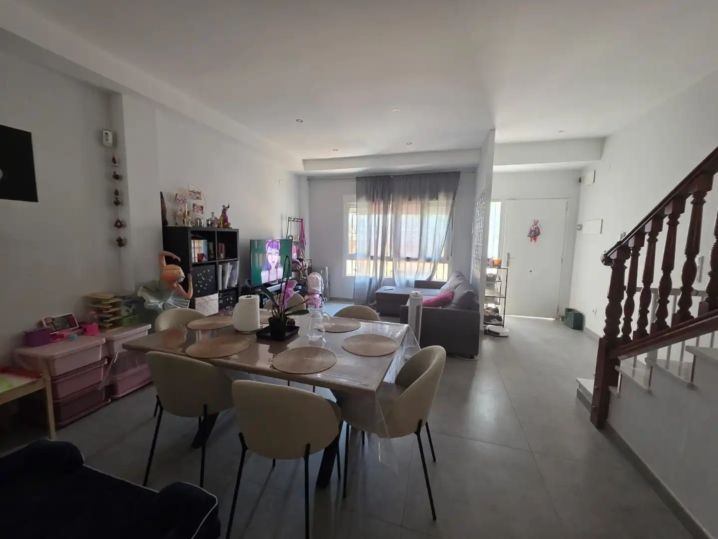 Menjador de Casa adosada en venda en Sueca amb Aire condicionat i Traster