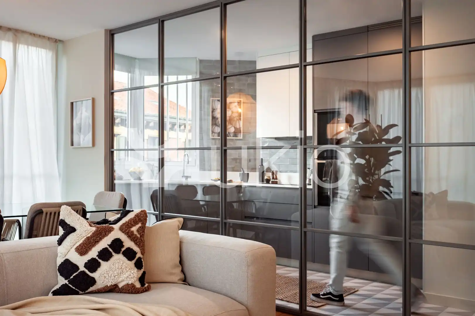 Sala de estar de Apartamento de alquiler en Madrid con Calefacción, Terraza y Amueblado