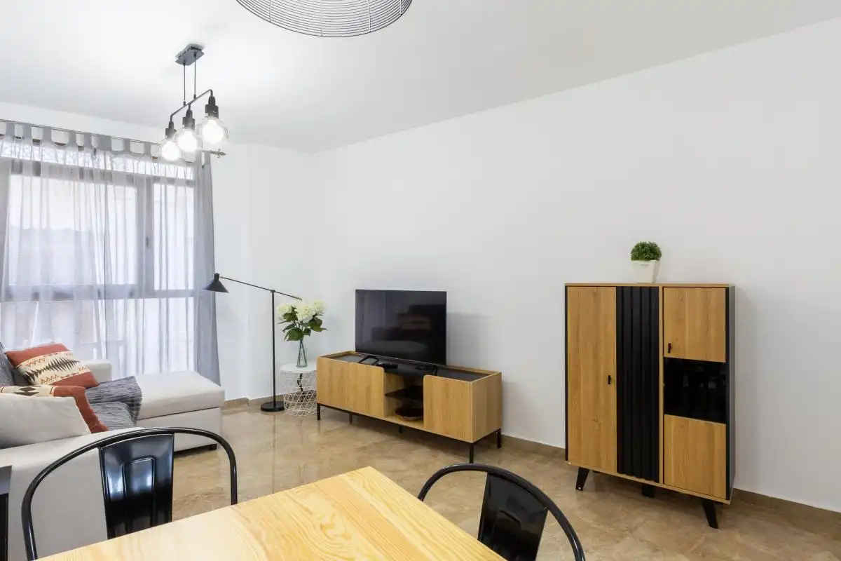 Sala de estar de Ático de alquiler en Valencia con Aire acondicionado, Calefacción y Amueblado