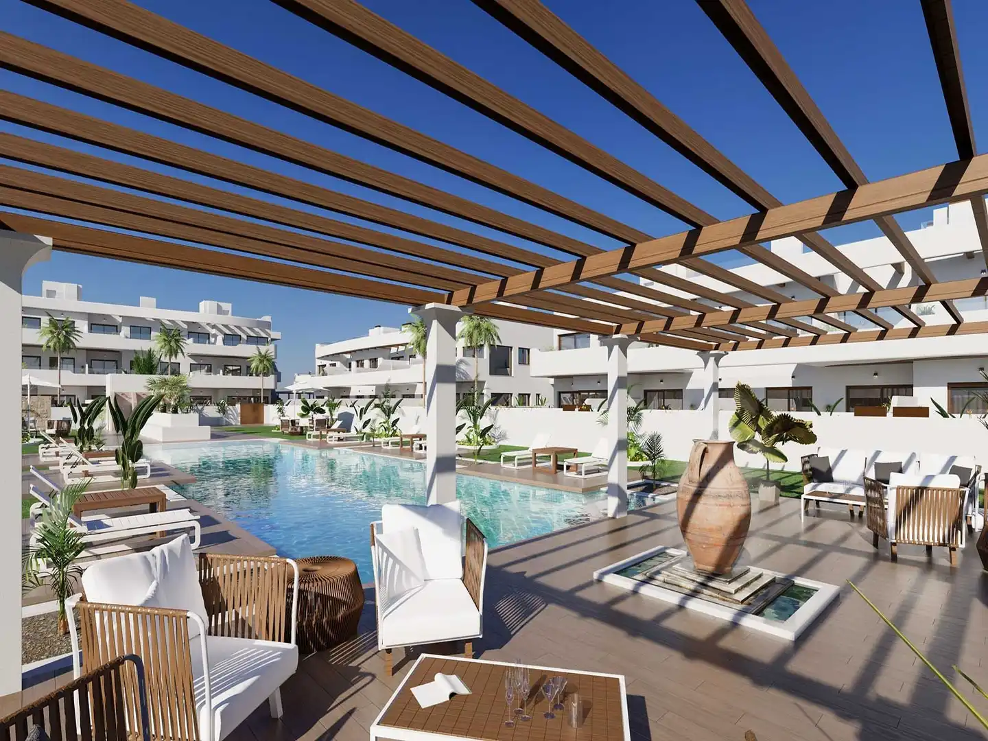 Terrassa de Apartament en venda en Los Alcázares amb Piscina comunitària