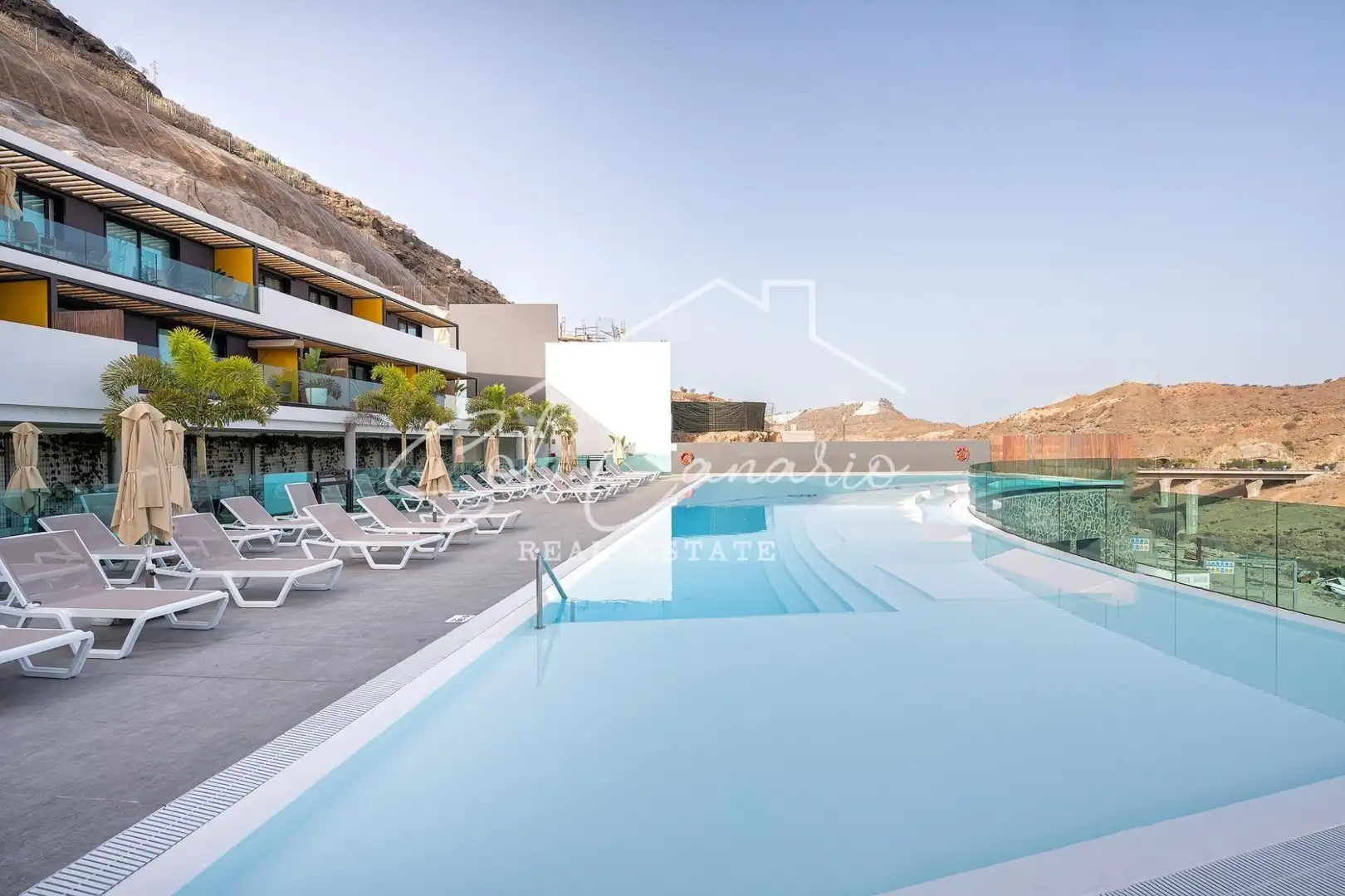 Piscina de Apartamento en venta en Mogán con Aire acondicionado, Jardín privado y Terraza