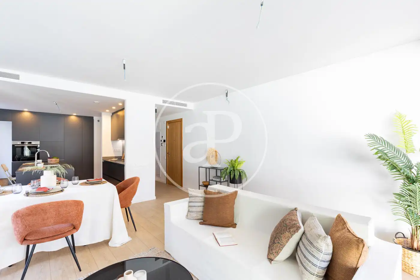 Wohnzimmer von Wohnung zum Verkauf in Sant Cugat del Vallès mit Klimaanlage, Heizung und Privatgarten