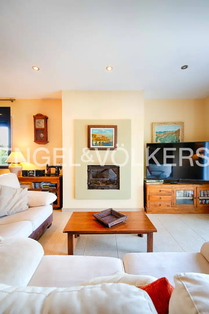 Living room of Houses for sale in Pedret i Marzà  with Private garden, Terrace and Swimming Pool