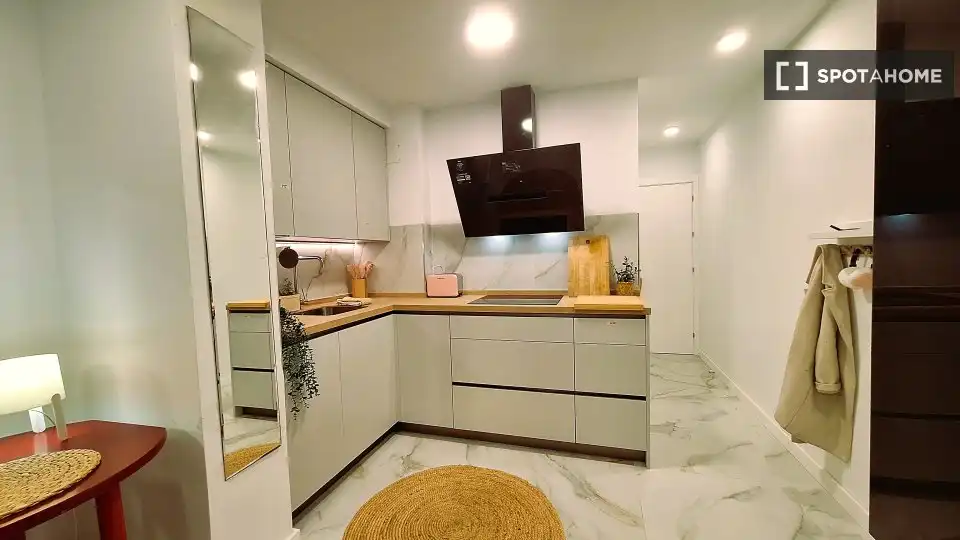 Cocina de Apartamento para compartir en Sevilla con Aire acondicionado, Calefacción y Terraza